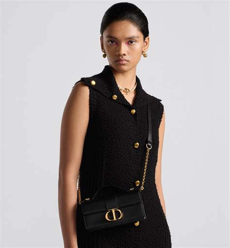 Miss Montaigne Mini Bag Black Smooth Calfskin .